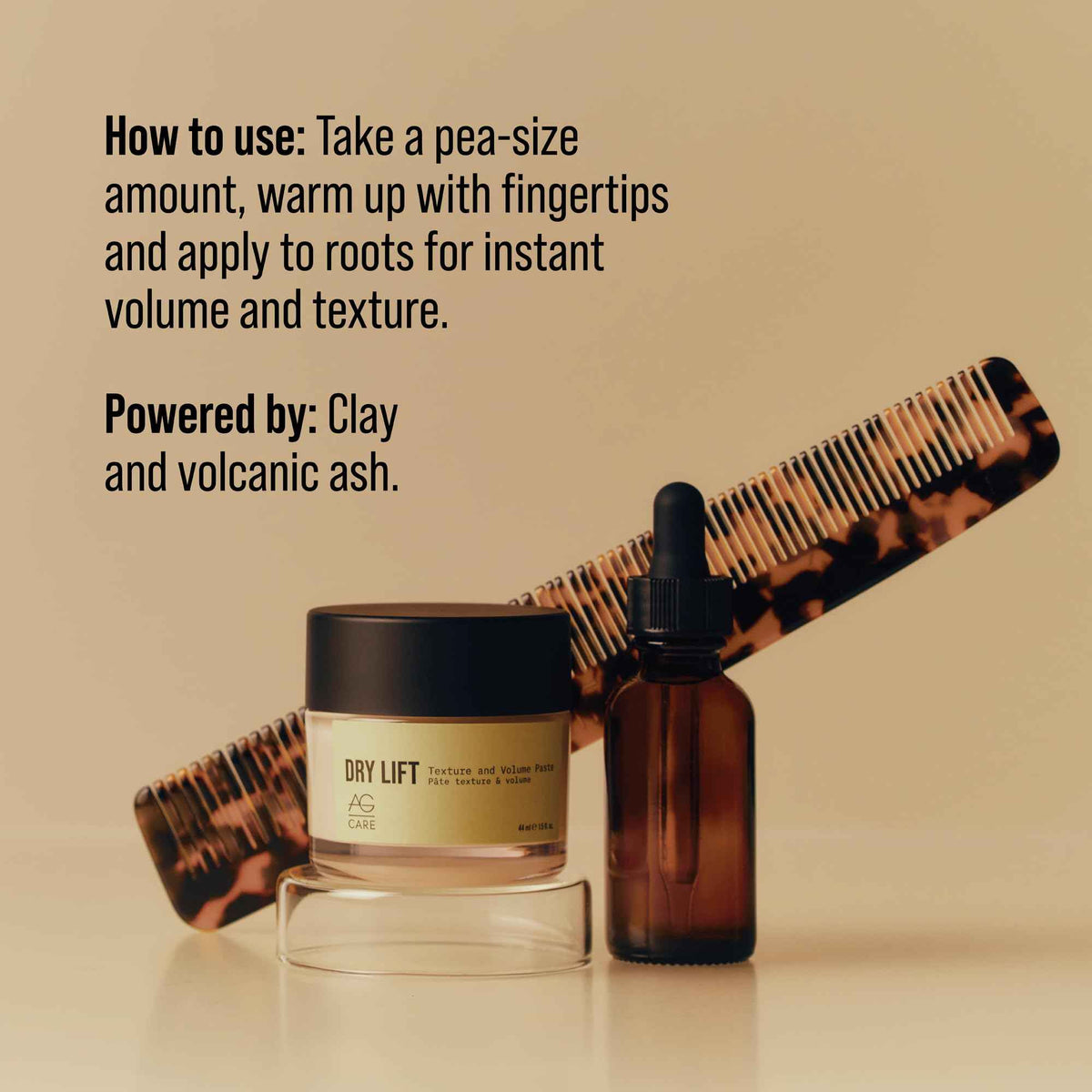 AG Care Dry Lift Hair Balm with Volcanic Ash - Vegan Hair Paste for Volume and Long-Lasting Hold, 1.5 Fl Oz 🍁 All In One Marketplace Canada