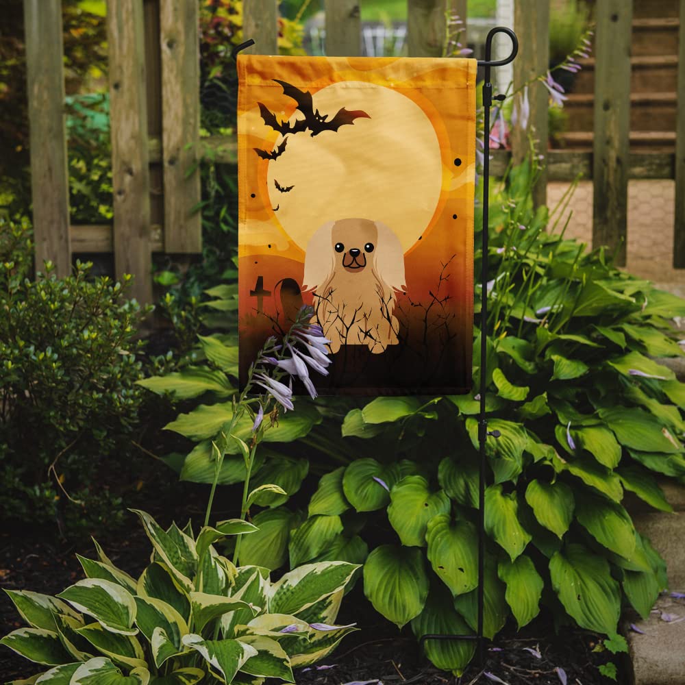 Caroline's Treasures BB4370GF Halloween Pekingnese Fawn Sable Flag Garden Size, Small, Multicolor