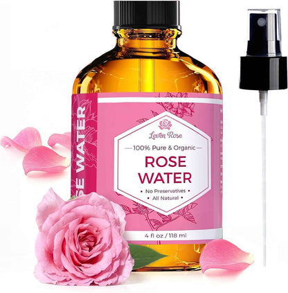Rose Water Spray for Face by Leven Rose - Pure Natural Moroccan Rosewater Hydrosol Face Spray - Organic Rose Water Hydrosol 4 oz 🍁 All In One Marketplace Canada