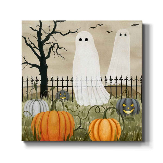 Renditions Gallery Modern Canvas Wall Art Pictures for Office Decorations Halloween Hunted Pumpkin Patch Premium Wall Hanging Wooden Artwork for Livingroom Kitchen Paintings - 32"X32" LT508