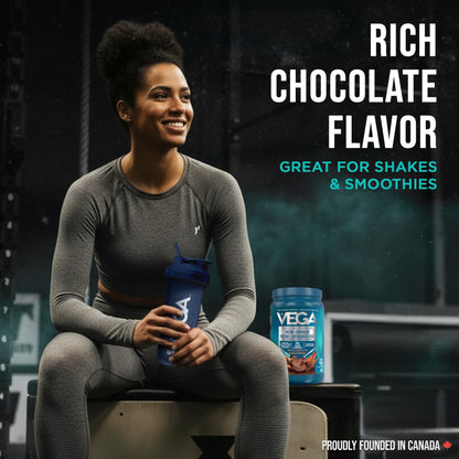 Vega Protein + Supergreens Vegan Plant Based Protein Powder – 20g Organic Pea Protein, Dairy-free, Healthy Breakfast Shake – Chocolate, 19 Servings, 618 grams (Pack of 1) 🍁 All In One Marketplace Canada