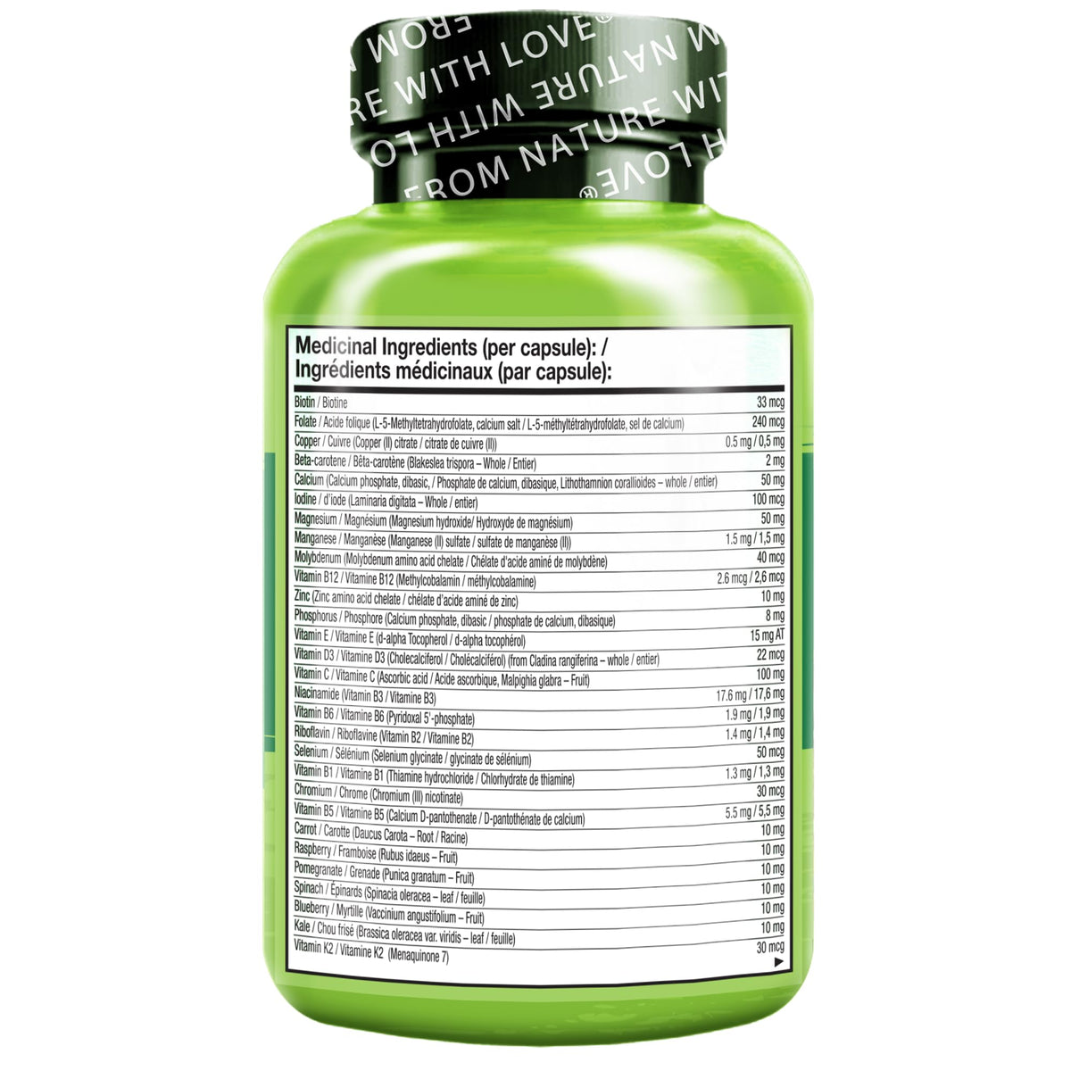 NATURELO Mens Multivitamins - One Daily Multivitamin for Men with Vitamins, Minerals & Organic Whole Foods, Boost Energy & Health, Non-GMO, 120 Vegetarian Capsules 🍁 All In One Marketplace Canada