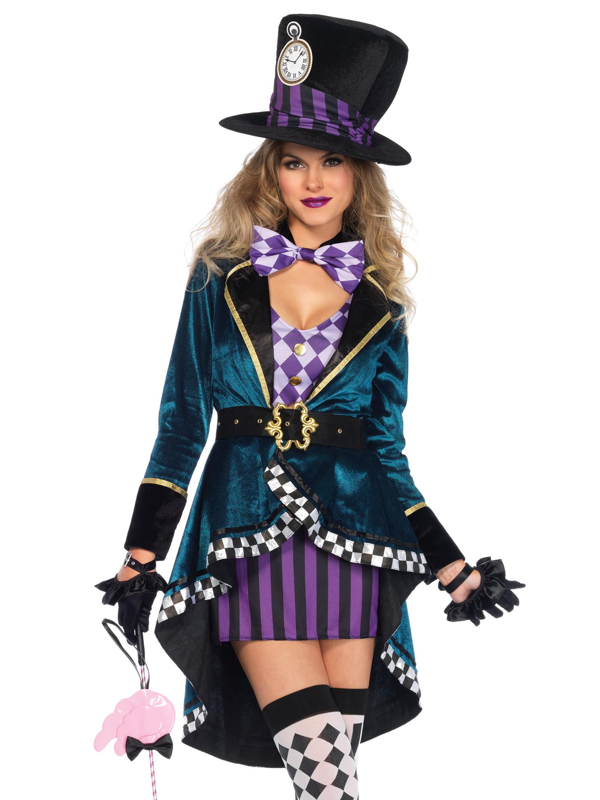Leg Avenue Women's Delightful Mad Hatter Halloween Costume, Multi, X-Large