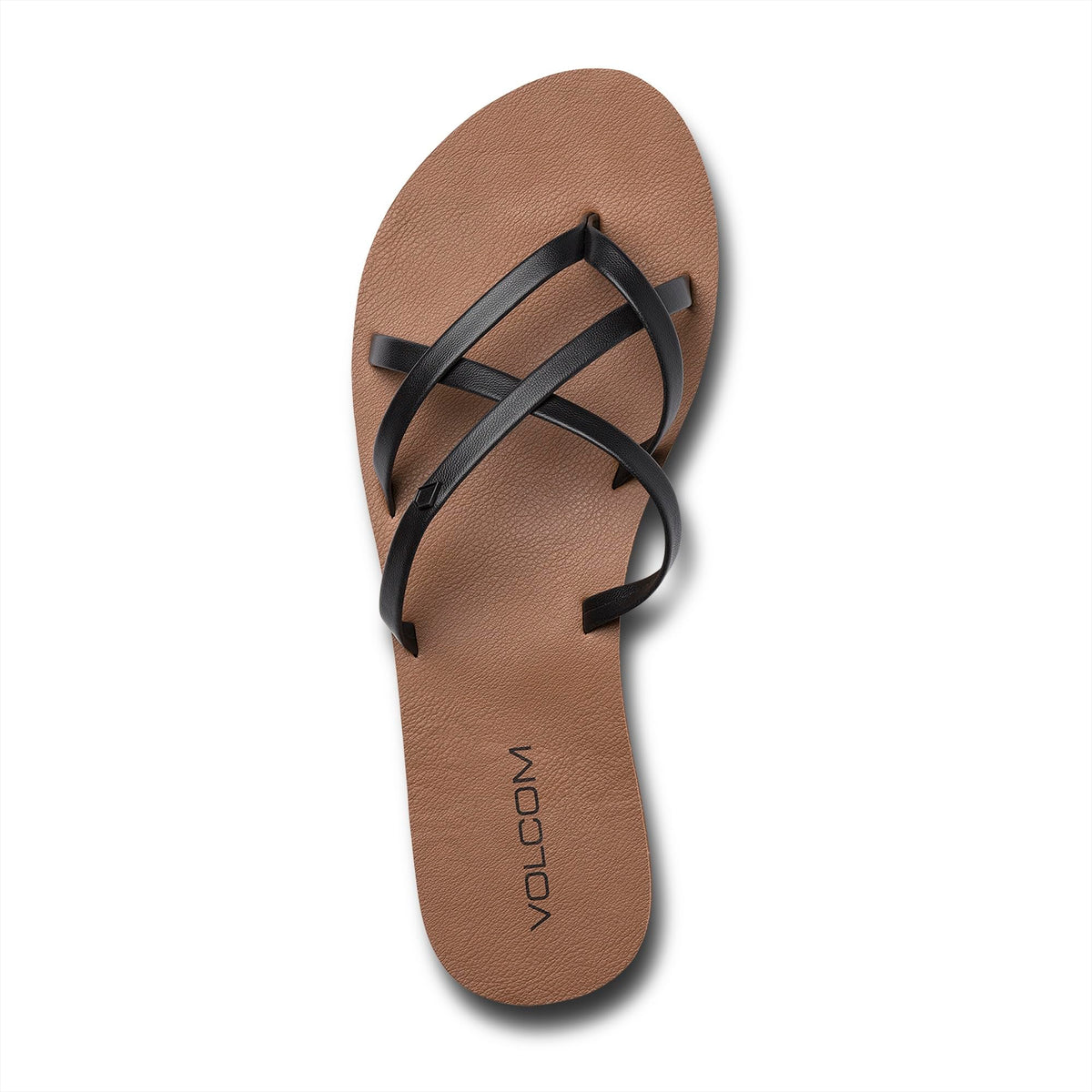 Volcom Women’s New School Sandals – Criss Cross Strap Flip Flops with Comfort Foam Footbed, Black, 8 🍁 All In One Marketplace Canada