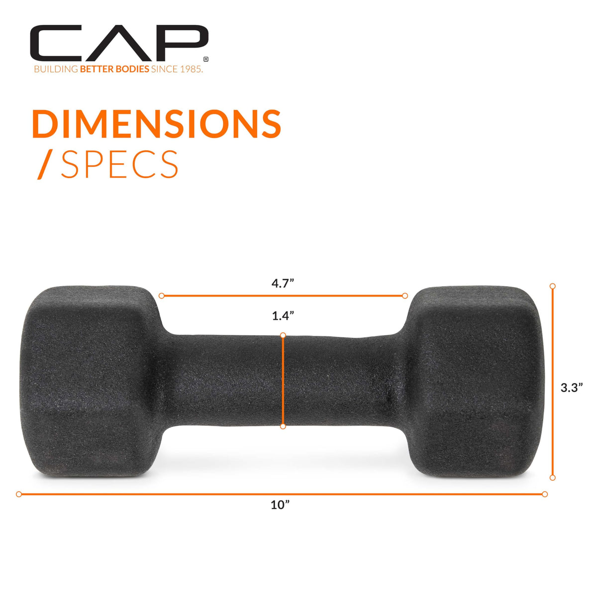 CAP Barbell Neoprene Dumbbell Weights, 12 lb Pair, Black 🍁 All In One Marketplace Canada