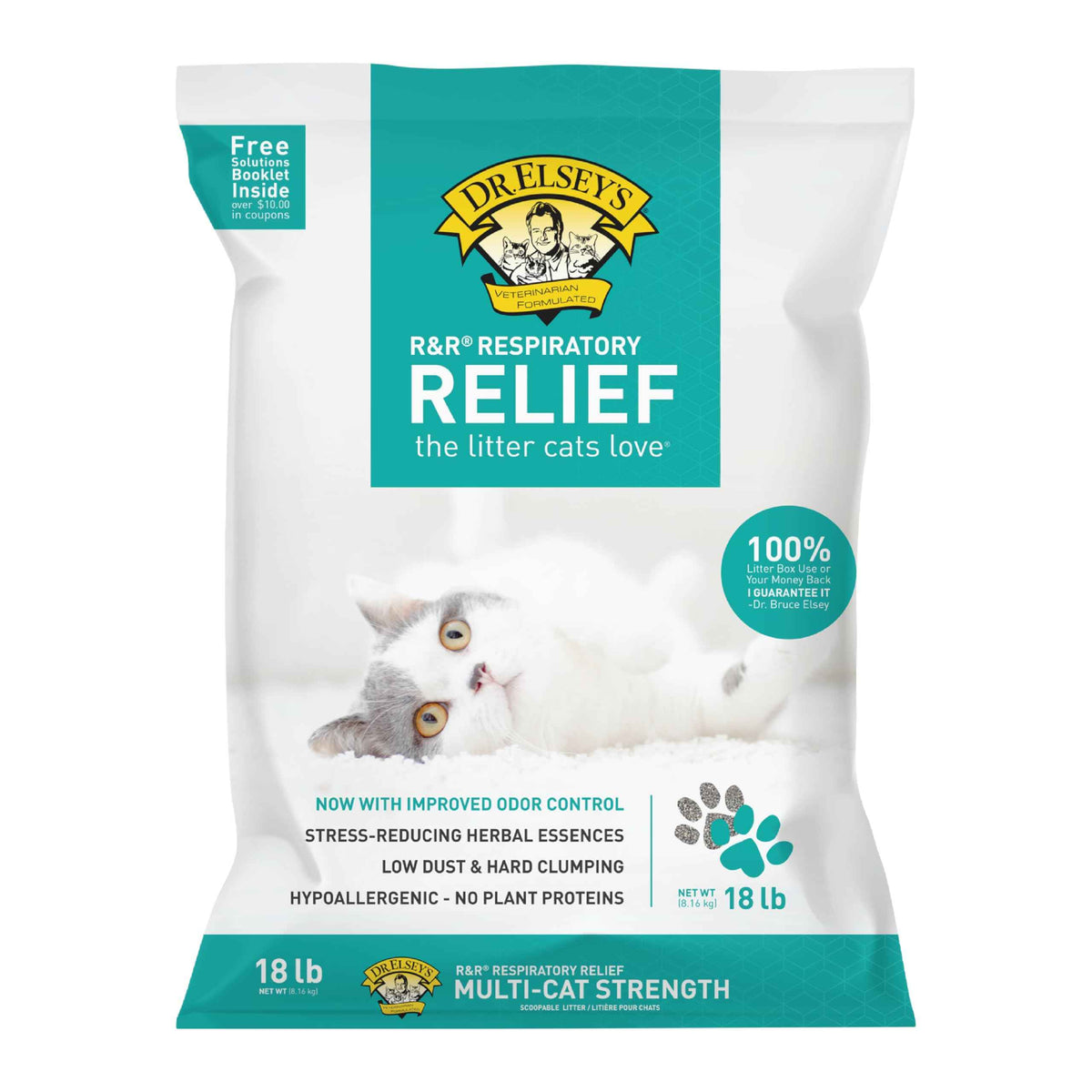 Dr. Elsey's R and R Cat Litter - Low Dust, Low Tracking, Hard Clumping, Superior Scent Control, Unscented and Natural Ingredients - Stress Reducing Kitty Litter, Supports Healthy Breathing 🍁 All In One Marketplace Canada