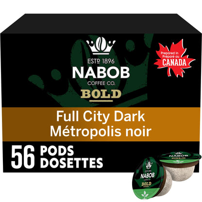 Nabob Bold Full City Dark 100% Compostable Pods, 56 Pods 🍁 All In One Marketplace Canada