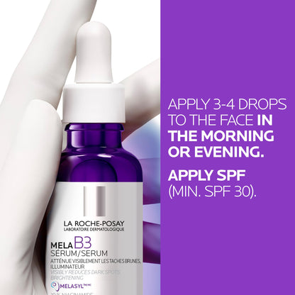 La Roche Posay Mela B3 Face Serum Powered by Melasyl & Niacinamide, Visibly Improve Appearance of Skin Tone & Texture. Developed for All Skin Tones, Safe for Sensitive Skin, 30mL 🍁 All In One Marketplace Canada