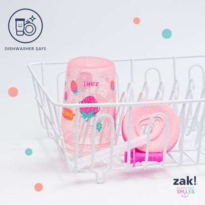 Zak Designs Toddler Cups for Travel or at Home, 15oz 2-Pack Durable Plastic Sippy Cups with Leak-Proof Design is Perfect for Kids (Sweet Berry, Lemon Zest) 🍁 All In One Marketplace Canada