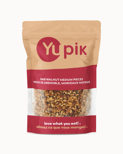 Yupik Raw Walnuts, Medium Pieces, 1 kg, Kosher, Gluten-Free, Vegan, Chopped Nuts, Unsalted, Unroasted, Source of Omegas, Healthy Snacks, Nut Topping & Inclusion, Ideal for Baking & Cooking 🍁 All In One Marketplace Canada