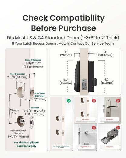 DESLOC C110 Fingerprint Smart Door Lock with Display 🍁 All In One Marketplace Canada