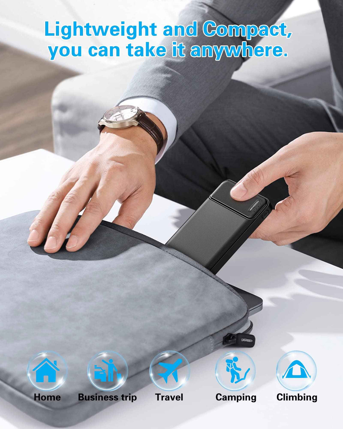AsperX Power Bank 2 Pack, 10000mAh USB C Portable Charger for iPhone, Portable Battery Bank with 3 Outputs, Travel Essentials Battery Pack Power Bank for iPhone Series, Smartphones, Earphones and More 🍁 All In One Marketplace Canada