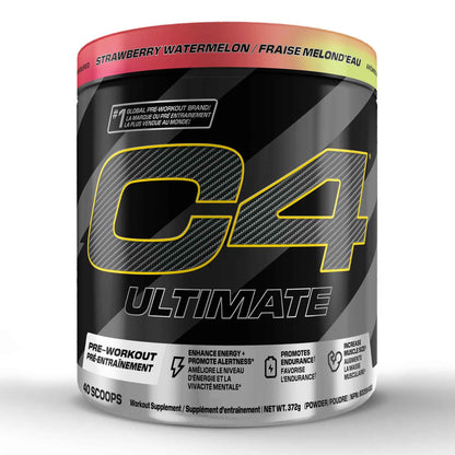 Cellucor C4 Ultimate Pre Workout Powder - Sugar Free Preworkout Energy with 300mg Caffeine and Creatine for Men & Women - Strawberry Watermelon, 20 Servings 🍁 All In One Marketplace Canada