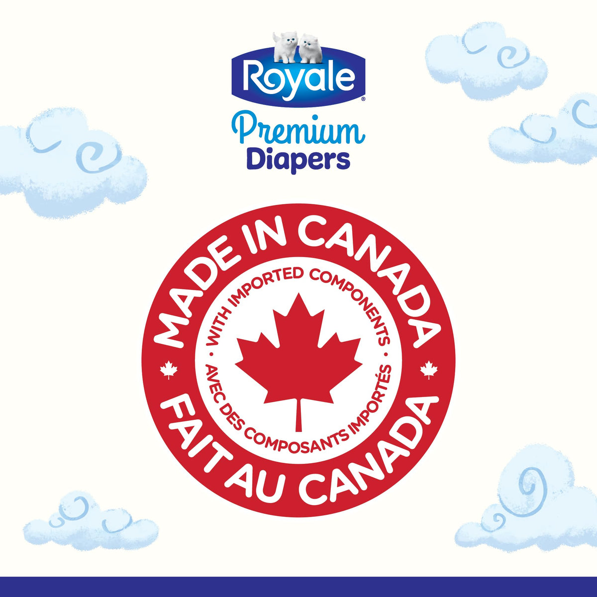 Royale Premium Diapers, Size NB (Up to 10 lb), 84 Count, Disposable Baby Diapers 🍁 All In One Marketplace Canada