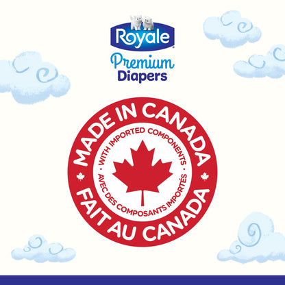 Royale Premium Diapers, Size 3 (16-28 lb), 168 Count, Disposable Baby Diapers (Packaging may vary) 🍁 All In One Marketplace Canada