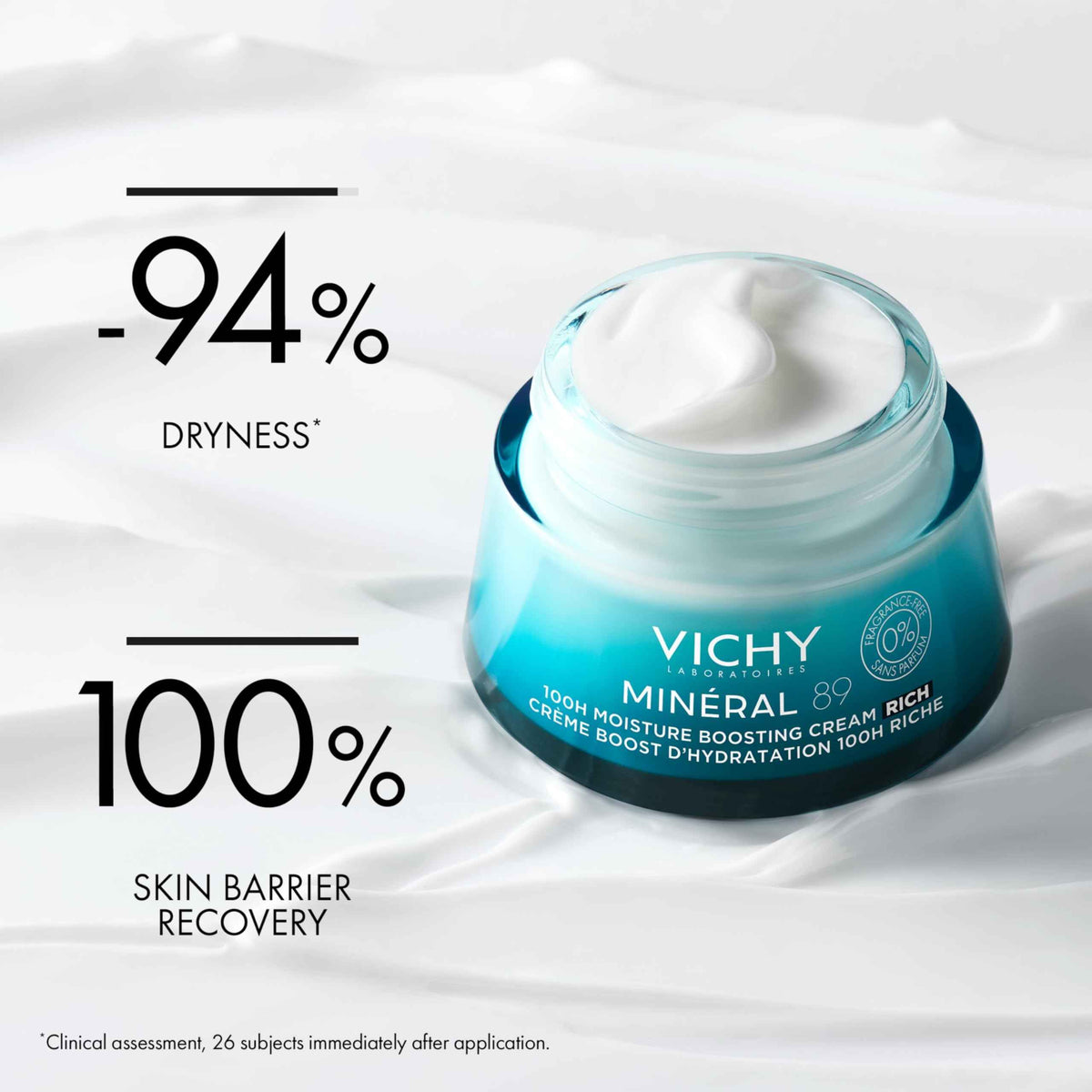 Vichy Minéral 89 face Moisturizer, 100H Moisture Boosting Fragrance Free Rich Cream with Hyaluronic Acid, Niacinamide, Vitamin E & Squalane, for Dry-Very Dry Skin, Recommended by Dermatologists, 50ml 🍁 All In One Marketplace Canada