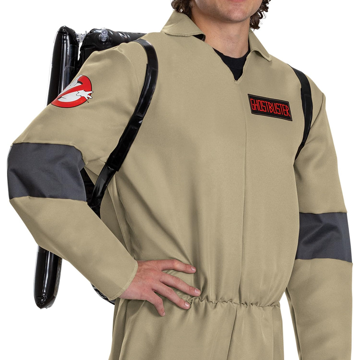 Disguise Ghostbusters Adult Costume, Offiical Ghostbusters Frozen Empire Halloween Costume Jumpsuit, Size S/M