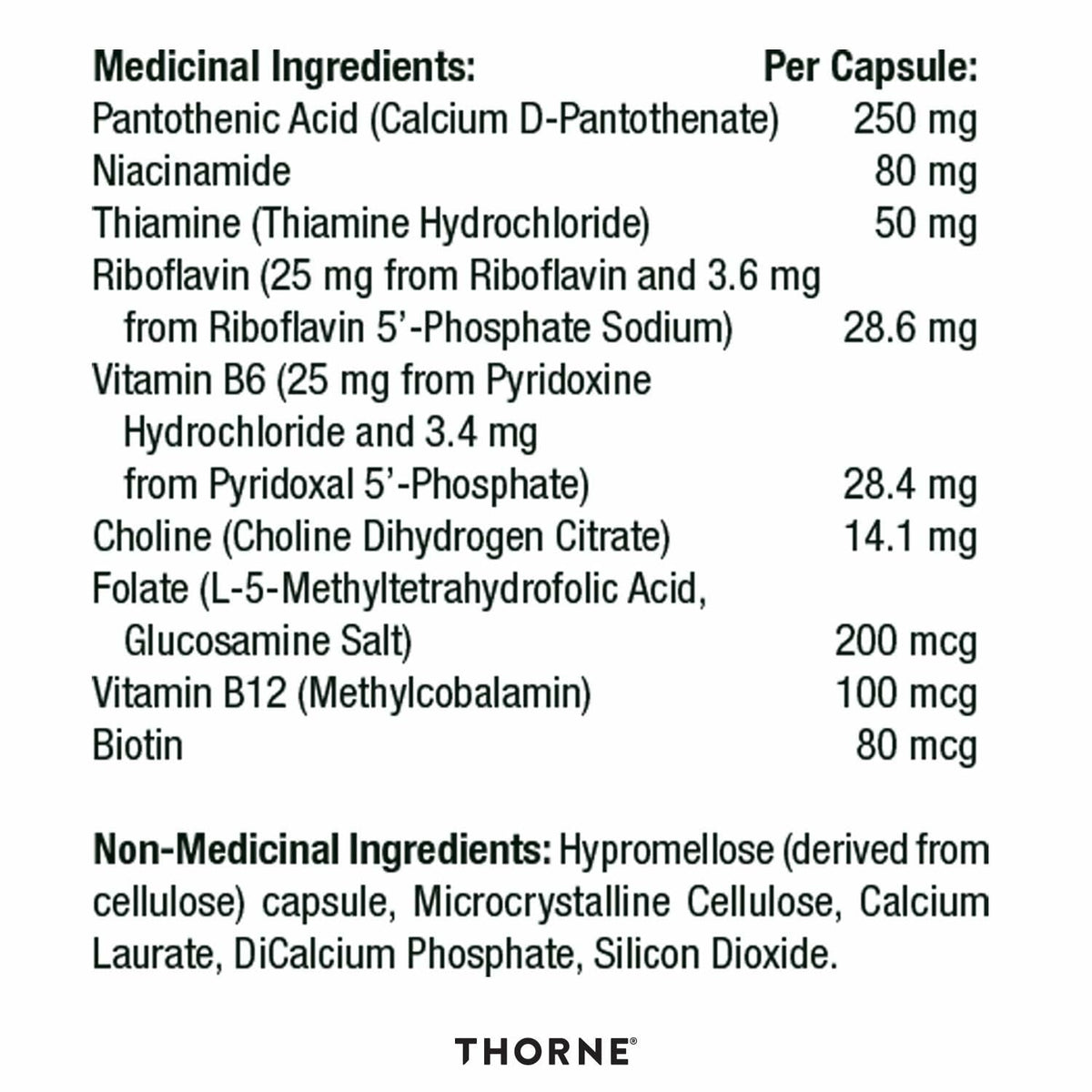 Thorne Stress B-Complex - Vitamin B Complex for Stress Support - 60 Capsules - 60 Servings 🍁 All In One Marketplace Canada