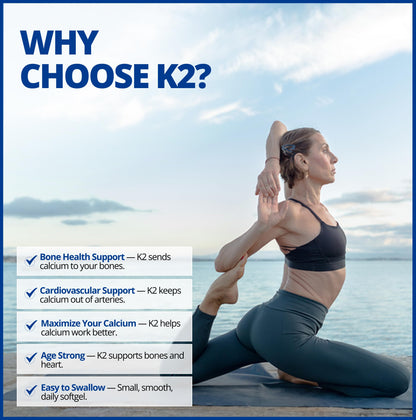 CanPrev K2 120mcg with Organic Coconut Oil, 120 Softgels 120-Day Supply, Pure MK-7 for Enhanced Absorption, Support for Stronger Bones and Healthy Teeth 🍁 All In One Marketplace Canada