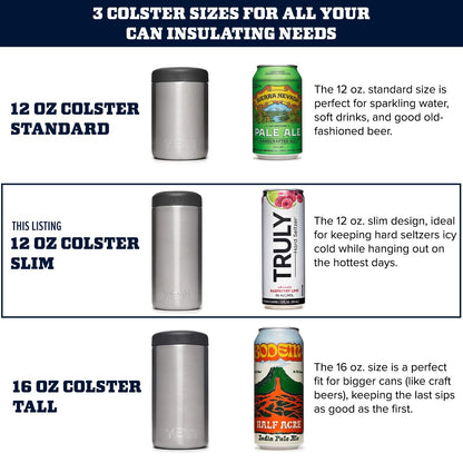 YETI Rambler 12 oz. Colster Slim Can Insulator for The Slim Hard Seltzer Cans, Black 🍁 All In One Marketplace Canada