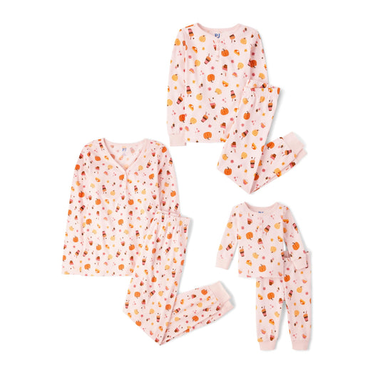 The Children’s Place Family Matching, Christmas and Holiday Pajama Sets, Cotton, Pumpkin/Candy Halloween, X-Large