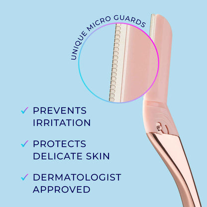 Schick Hydro Silk Dermaplaning Wand, Dermaplaning Tool for Face | Dermaplane Razor for Women Face, Eyebrow Razor, Peach Fuzz Remover, Includes 1 Weighted Metal Handle with 6 Refill Blades 🍁 All In One Marketplace Canada