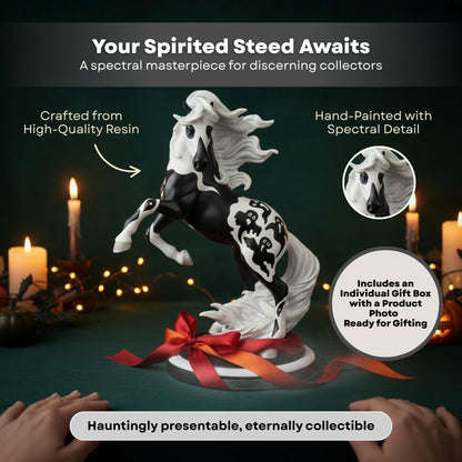 Enesco the Trail of Painted Ponies Halloween Ghost Horse Figurine, 10.3 Inch, Multicolor