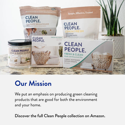 The Clean People Fabric Softener Sheets - Dryer Sheets - Softens & Removes Static Cling - Vegan Laundry Softener With Essential Oils - Fresh Scent, 120 Pack 🍁 All In One Marketplace Canada