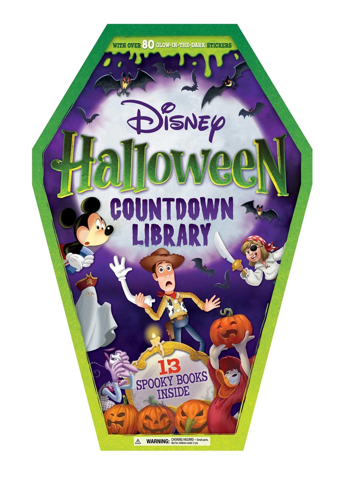 Disney: Halloween Countdown Library: with 13 Spooky Stories and 80 Glow-in-the-Dark Stickers