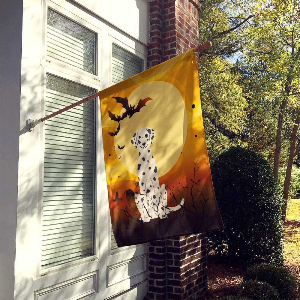 Caroline's Treasures BB4363CHF Halloween Dalmatian Flag Canvas House Size, Large, Multicolor