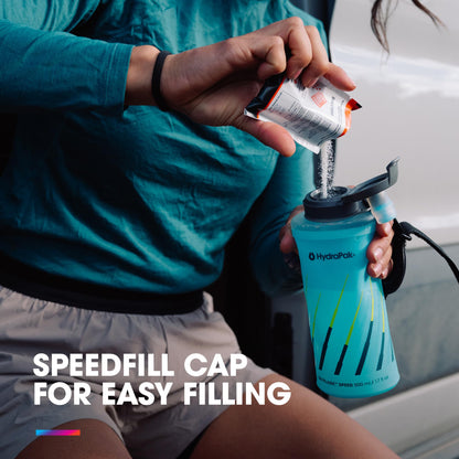 HydraPak SkyFlask Speed Handheld Running Water Bottle (350ml, Malibu) 🍁 All In One Marketplace Canada