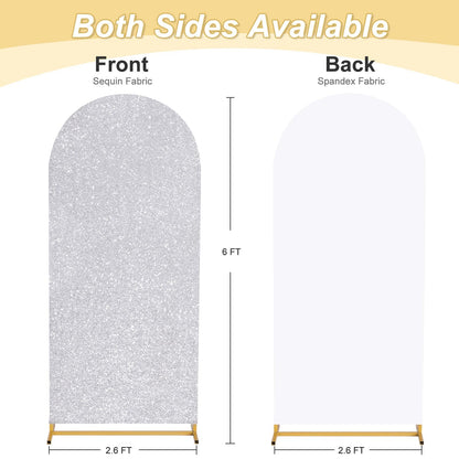 Arch Cover Sequin Arch Backdrop Covers Spandex Fitted Fabric Covers for Party Halloween Birthday Ceremony Decoration
