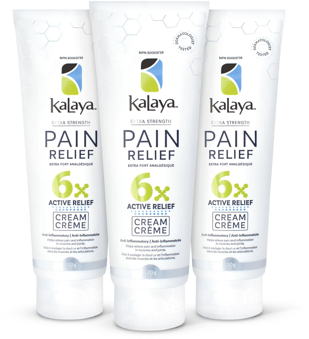 KaLaya 6X Extra Strength Pain Relief Cream with Arnica for Arthritis, Joint, Muscle, Back, Neck, Shoulder, Hand and Knee Pain- Medically formulated with 6 Natural Active, Pain Blocking & Anti inflammatory Ingredients (120g - Pack of 3)