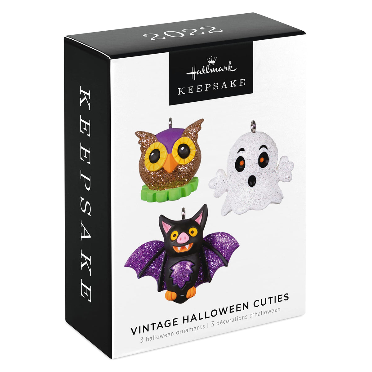 Hallmark Keepsake Miniature Christmas Ornament 2022, Vintage Halloween Cuties, Mini Set of 3