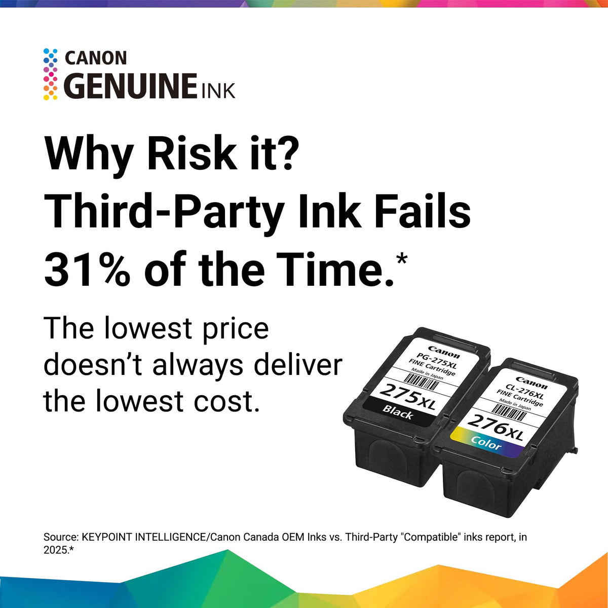 Canon Genuine Ink Cartridges PG-275 Black/CL-276 Colour, Value Pack (2 Count), Original Canon Printer Ink for PIXMA TR4720 / TS3720 / TS3520 Series Printers 🍁 All In One Marketplace Canada