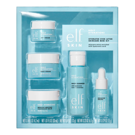 e.l.f. SKIN Holy Hydration! Hydrated Ever After Skincare Mini Kit, Cleanser, Makeup Remover, Moisturizer & Eye Cream For Hydrating Skin, Airplane-Friendly Sizes 🍁 All In One Marketplace Canada