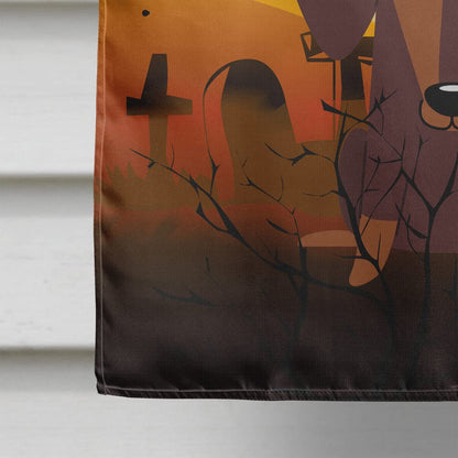 Caroline's Treasures BB4397CHF Halloween Dachshund Chocolate Canvas House Size Flag, Large, Multicolor