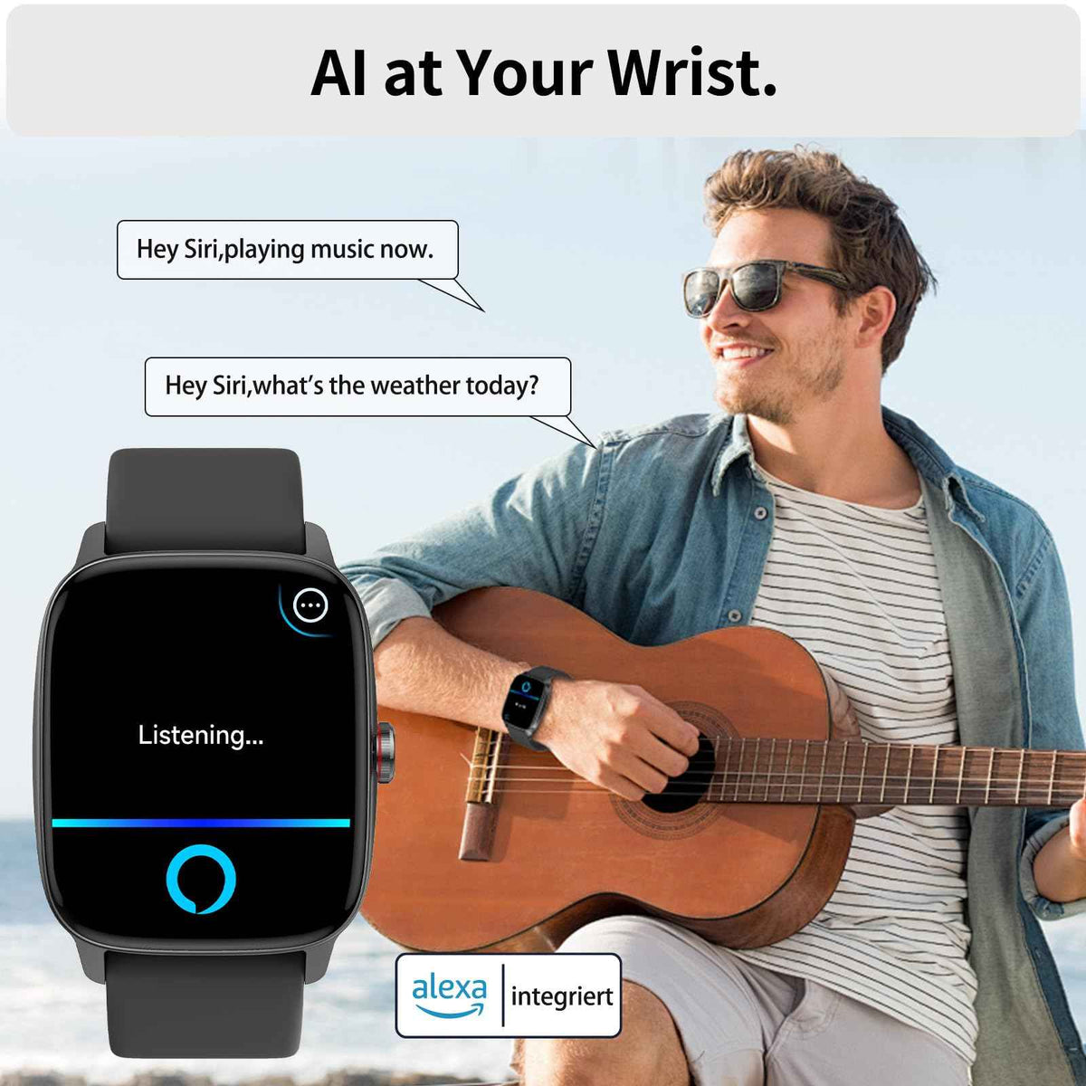 Smart Watch for Men Women, Bluetooth Call Smartwatch with AI Voice, 1.85" HD Fitness Watch, Heart Rate/Steps/Sleep Monitor, 100+ Sports Modes, IP68 Waterproof Watch for Android iOS 🍁 All In One Marketplace Canada