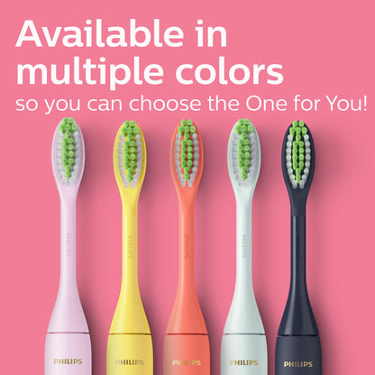 Philips One by Sonicare Battery Toothbrush Holiday Pack with 3 Brush Heads, Manhattan Edition