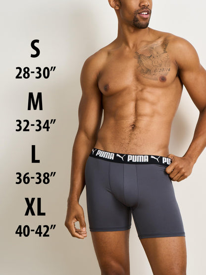 Puma Men's 4 Pack Active Stretch Boxer Briefs, Black, X-Large 🍁 All In One Marketplace Canada