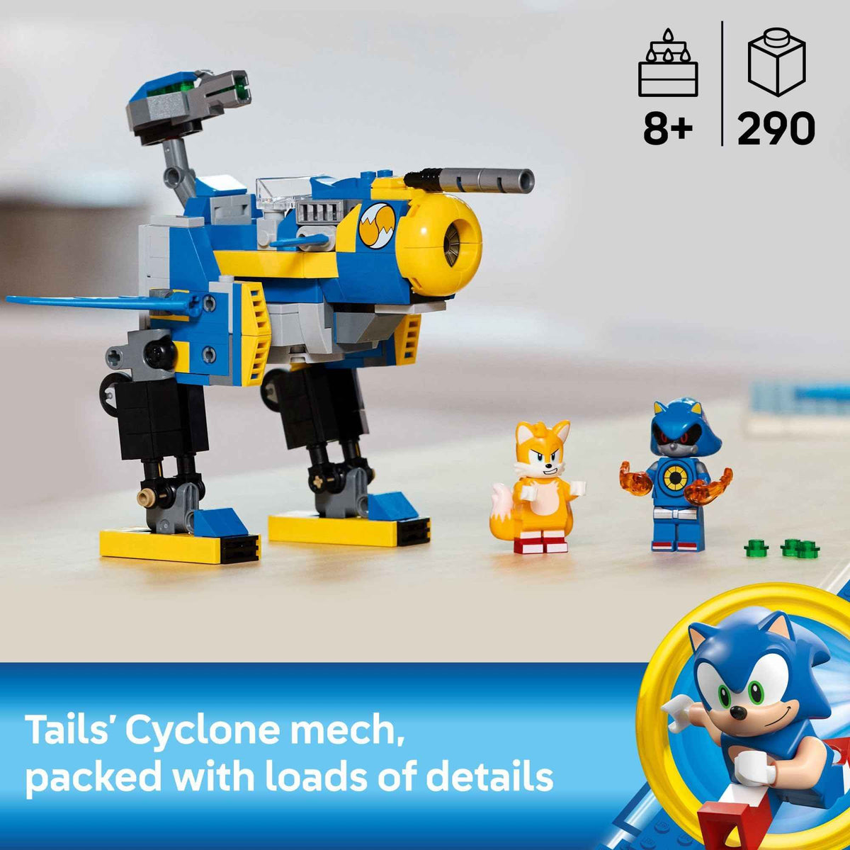 LEGO Sonic The Hedgehog Cyclone vs. Metal Sonic - Building Toy for Kids, Boys and Girls, Ages 8+ - Mech Suit with Metal Sonic and Tails Minifigures for Pretend Play - Gift Idea for Birthdays - 77002 🍁 All In One Marketplace Canada