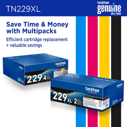 Brother Original TN229XLC High-Yield Cyan Toner Cartridge, Higher Yield for Value, Original Toner Replacement cartridges, for Brother Laser Printers HL-L3220CDW, HL-L3280CDW, MFC-L3720CDW, and More 🍁 All In One Marketplace Canada