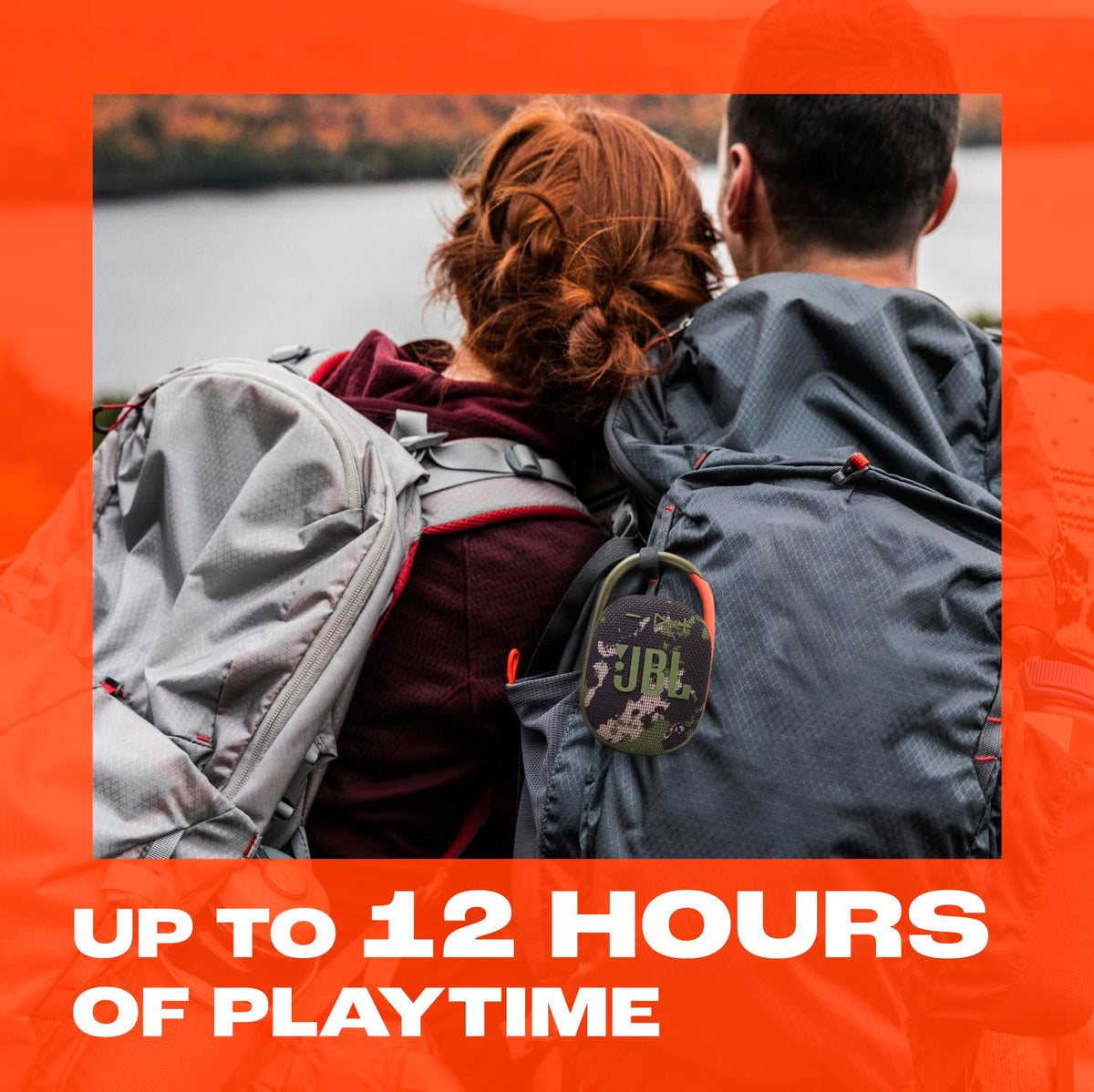 JBL Clip 5 - Ultra-Portable, Waterproof & Dustproof Bluetooth Speaker, Big Pro Sound with Punchy bass, Integrated Carabiner, Up to 12 Hours of Play, Recycled Materials (Black & Orange) 🍁 All In One Marketplace Canada