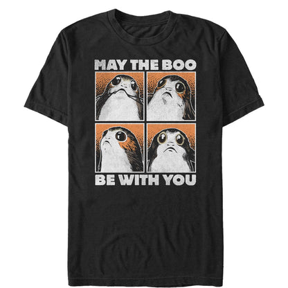STAR WARS Licensed Halloween Boo PORG Men's Tee, Black, XXX-Large