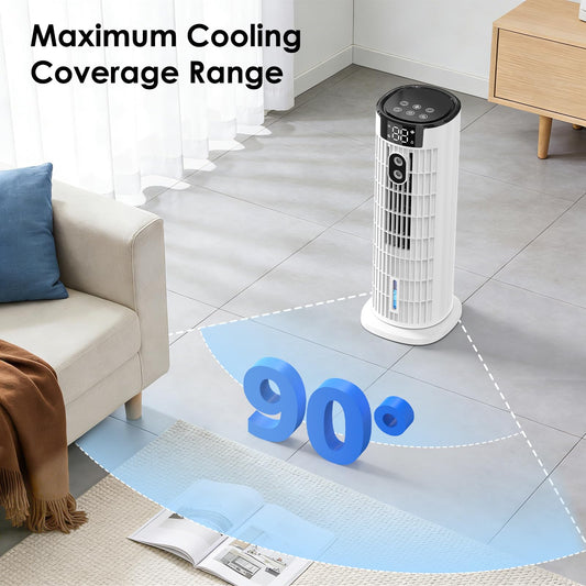 Portable Air Conditioner,1000ML Tower Fan with Remote,4-IN-1 Evaporative Air Cooler with 3 Wind Speeds&Turbo Mode,2 Mist,10H Timer,90° Oscillation Portable AC for Home,Office 🍁 All In One Marketplace Canada