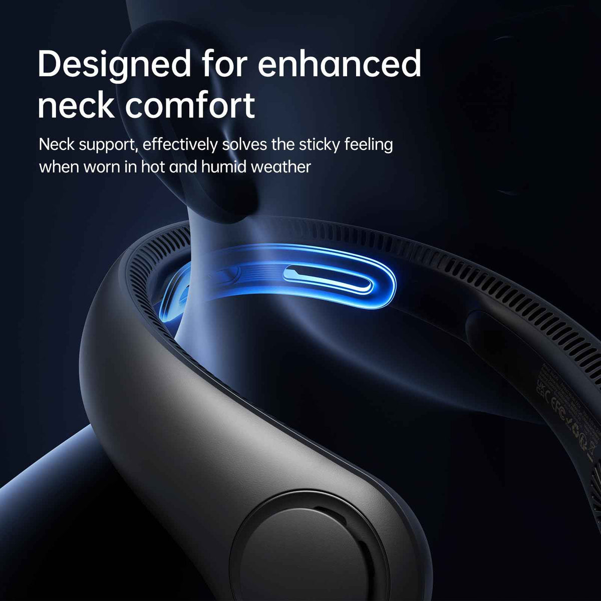 JISULIFE Portable Neck Fan Upgraded, Neckbrace Personal Hands Free, 5 Speed Gears Adjustment, 5000 mAh Wearable Bladeless Quiet Rechargeable for Outdoor Indoor, Gifts for Women Men- Black 🍁 All In One Marketplace Canada