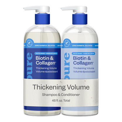 Renpure Biotin & Collagen Shampoo & Conditioner Set for Fine Hair 2x710ml 🍁 All In One Marketplace Canada