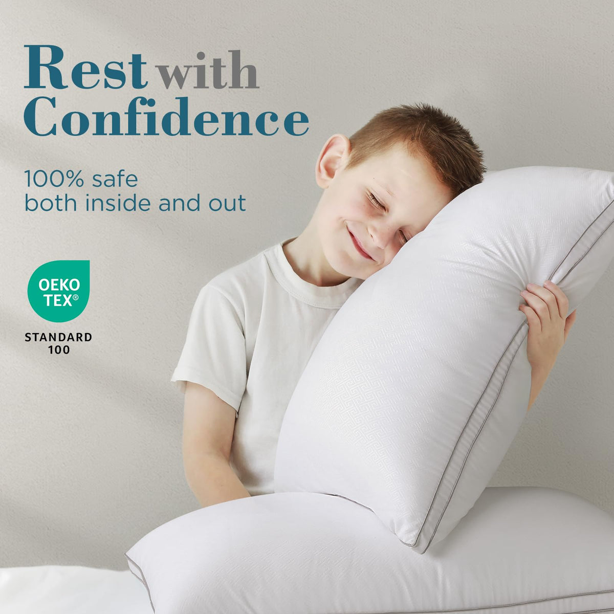 viewstar Bed Pillows Queen Size 2 Pack, Firm Support Gusseted Side Sleeper Hotel Pillow for Back and Stomach Sleeping, White 🍁 All In One Marketplace Canada
