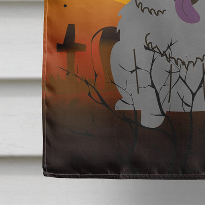 Caroline's Treasures BB4405CHF Halloween Chow Chow Blue Canvas House Size Flag, Large, Multicolor