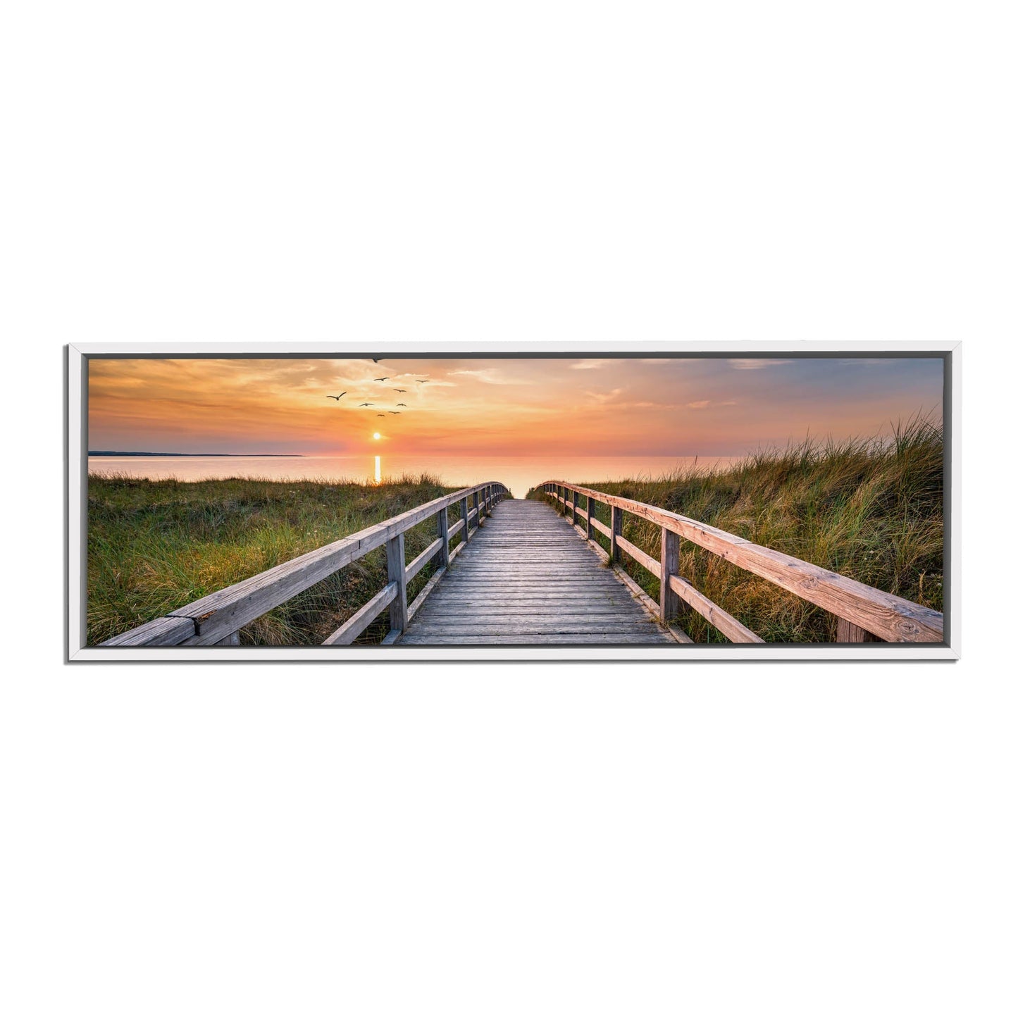 Leinwandbild-Strandspaziergang-Wandkunst